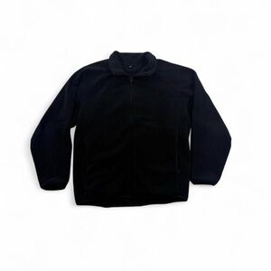 Uniqlo Unisex Classic Fleece Full-Zip Jacket Black Soft Recycled Warmth Size XL